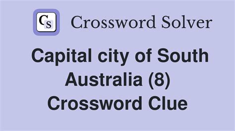 south australia capital crossword clue.